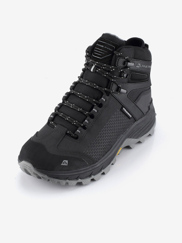 ALPINE PRO Černé pánské outdoorové boty s membránou PTX ALPINE PRO Kneiffe