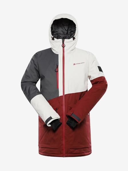 ALPINE PRO Vínová pánská lyžařská bunda ALPINE PRO Uzer