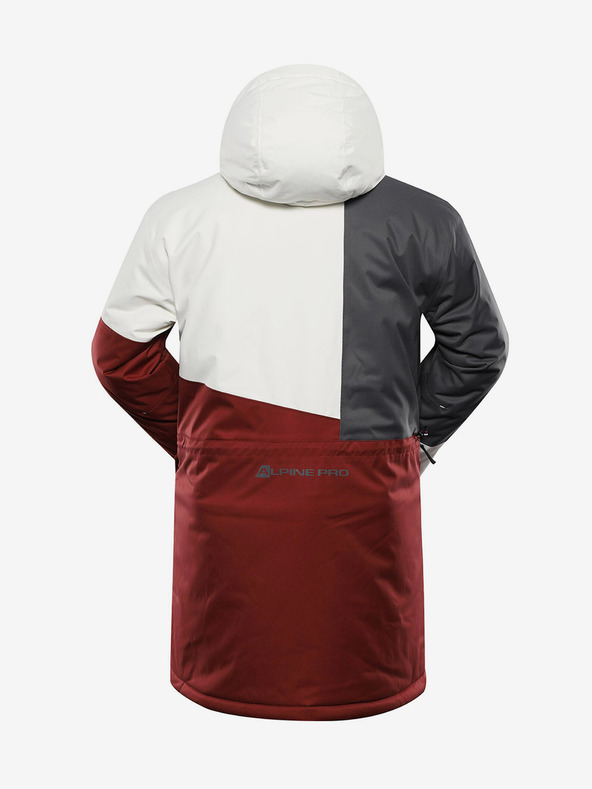 ALPINE PRO Vínová pánská lyžařská bunda ALPINE PRO Uzer
