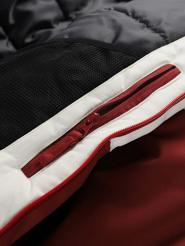 ALPINE PRO Vínová pánská lyžařská bunda ALPINE PRO Uzer