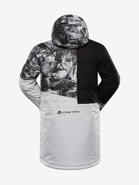 ALPINE PRO Šedá pánská lyžařská bunda ALPINE PRO Uzer