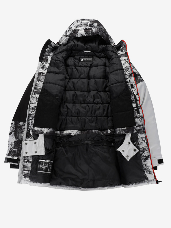 ALPINE PRO Šedá pánská lyžařská bunda ALPINE PRO Uzer