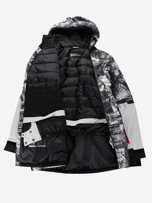 ALPINE PRO Šedá pánská lyžařská bunda ALPINE PRO Omeq