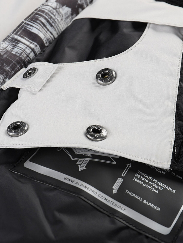 ALPINE PRO Šedá pánská lyžařská bunda ALPINE PRO Omeq