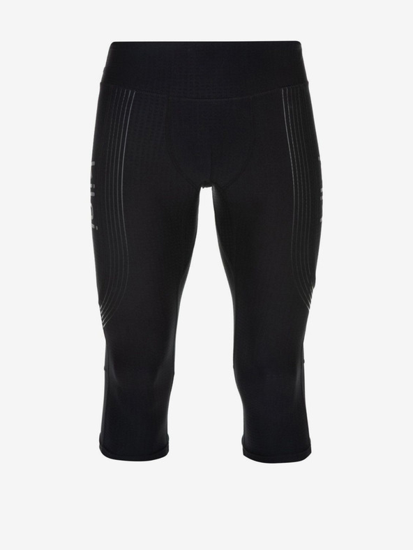 Kilpi Černé pánské běžecké 3/4 legíny Kilpi TERRY-M
