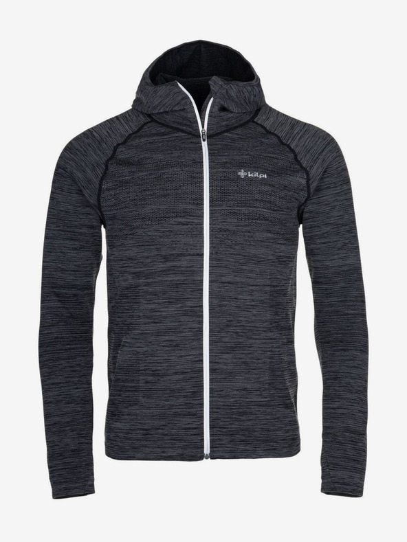 Kilpi Tmavě šedá pánská žíhaná mikina Kilpi HADSON-U