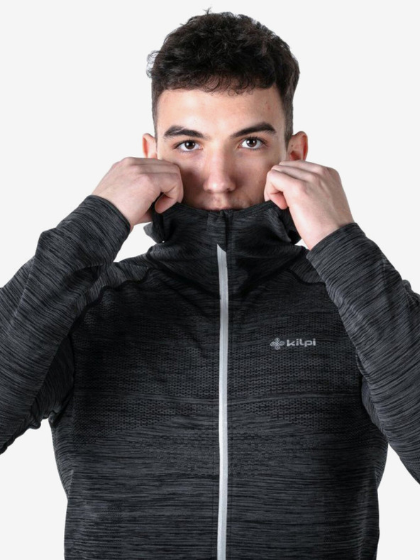 Kilpi Tmavě šedá pánská žíhaná mikina Kilpi HADSON-U