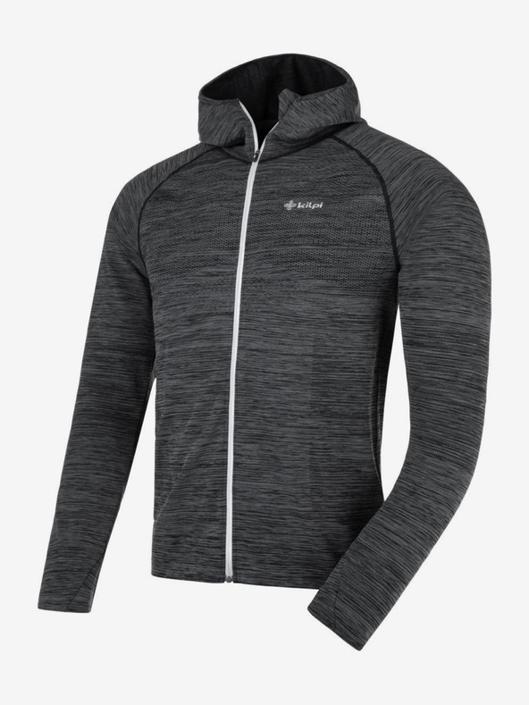 Kilpi Tmavě šedá pánská žíhaná mikina Kilpi HADSON-U