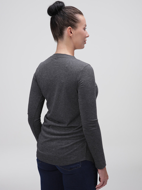 Loap Tmavě šedé dámské triko LOAP Baxana