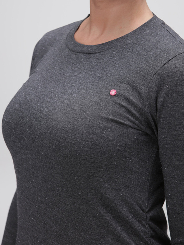 Loap Tmavě šedé dámské triko LOAP Baxana