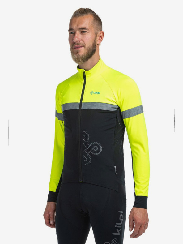 Kilpi Černo-žlutá pánská softshellová bunda na kolo Kilpi Nereto-M