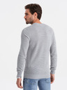 Ombre Clothing Světle šedý pánský svetr Ombre Clothing