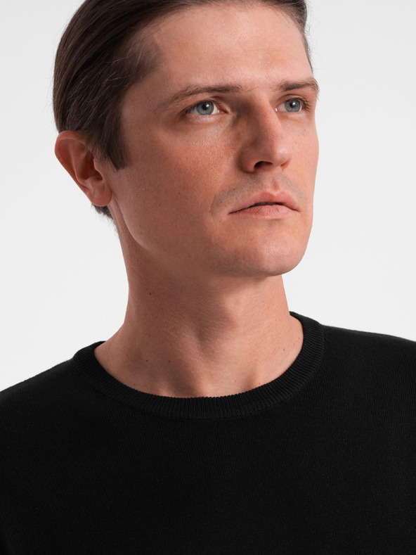 Ombre Clothing Černý pánský svetr Ombre Clothing