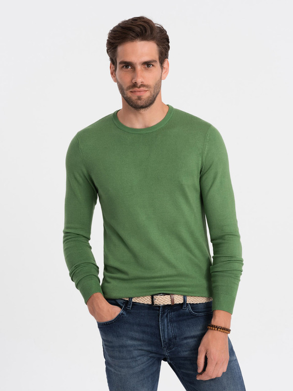 Ombre Clothing Zelený pánský svetr Ombre Clothing