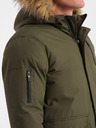 Ombre Clothing Zelená pánská zimní bunda s umělým kožíškem Ombre Clothing Alaskan