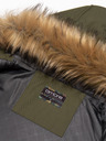 Ombre Clothing Zelená pánská zimní bunda s umělým kožíškem Ombre Clothing Alaskan