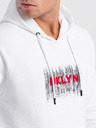 Ombre Clothing Bílá pánská mikina s potiskem Ombre Clothing