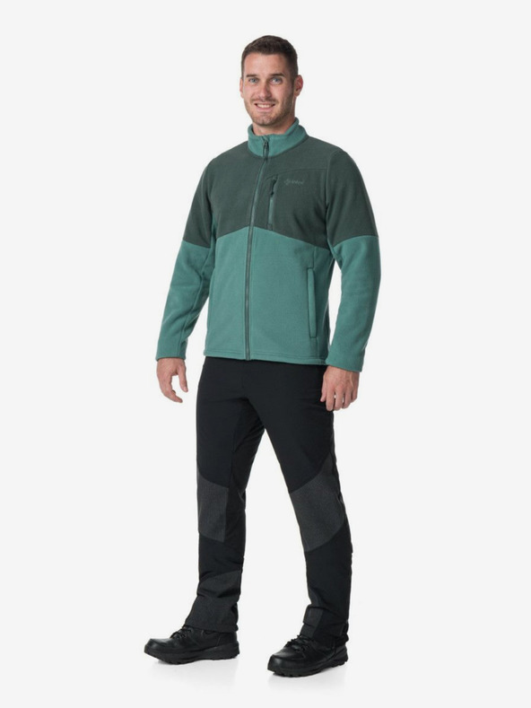 Kilpi Tmavě zelená pánská fleecová mikina Kilpi Glander-M