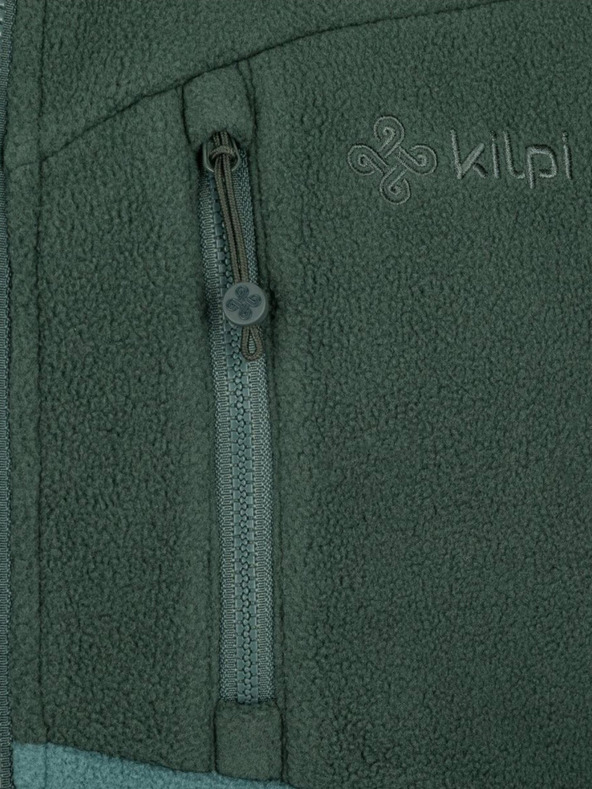 Kilpi Tmavě zelená pánská fleecová mikina Kilpi Glander-M