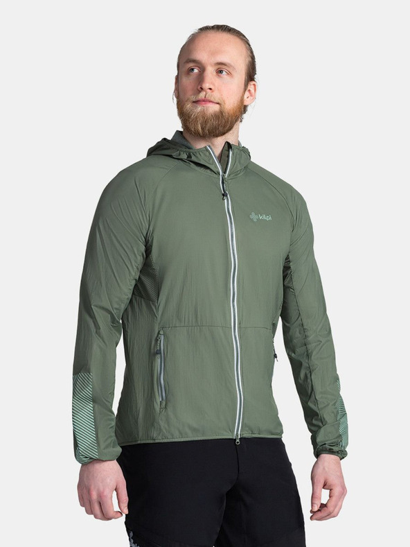 Kilpi Tmavě zelená pánská lehká outdoorová bunda Kilpi ROSA-M