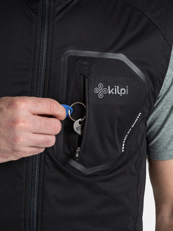 Kilpi Černá pánská softshelová vesta Kilpi RIELLO-M