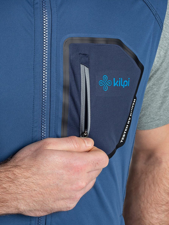 Kilpi Tmavě modrá pánská softshelová vesta Kilpi RIELLO-M
