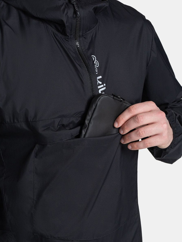 Kilpi Černá pánská lehká anorak bunda Kilpi ANORI-M