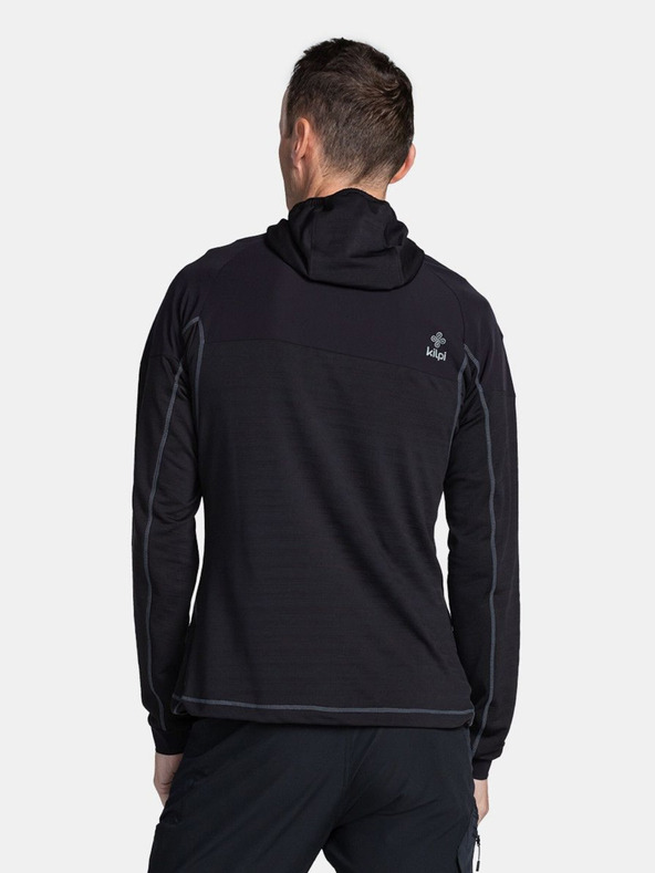 Kilpi Černá pánská outdoorová mikina Kilpi MEMPHIS-M