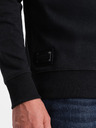 Ombre Clothing Černá pánská mikina s límečkem Ombre Clothing