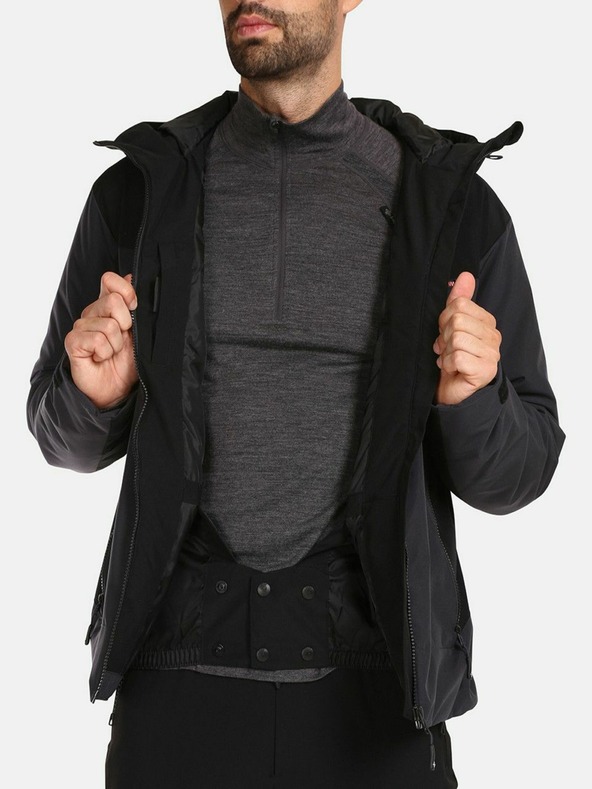 Kilpi Tmavě šedá pánská lyžařská bunda Kilpi FLIP-M