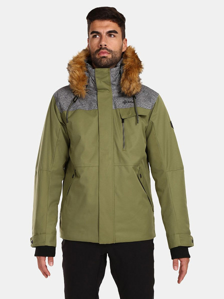 Kilpi Khaki pánská zimní bunda s umělým kožíškem Kilpi ALPHA