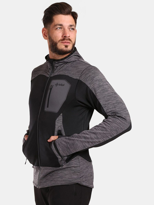 Kilpi Tmavě šedá pánská funkční mikina Kilpi Freni-M