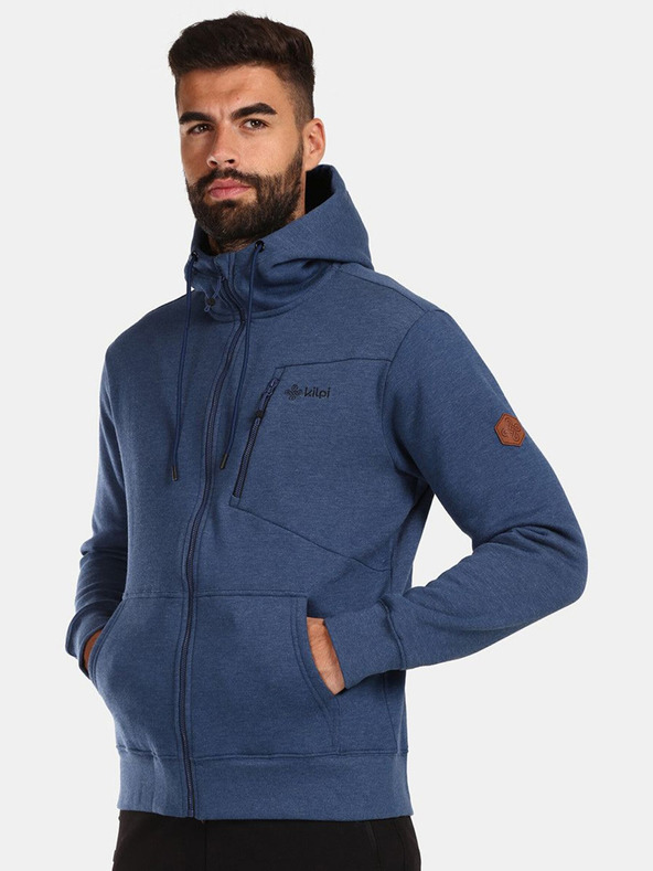 Kilpi Tmavě modrá pánská bavlněná mikina Kilpi PREDA-M