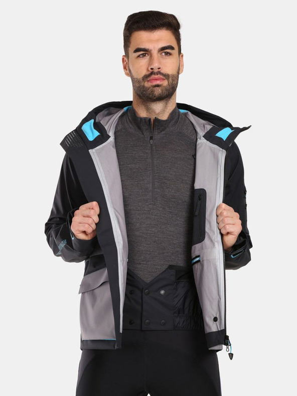 Kilpi Černá pánská hardshellová bunda Kilpi LTD ARCHER-M