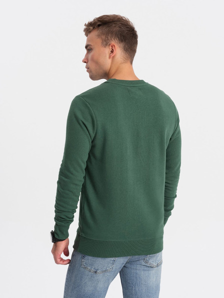 Ombre Clothing Zelená pánská mikina s potiskem Ombre Clothing