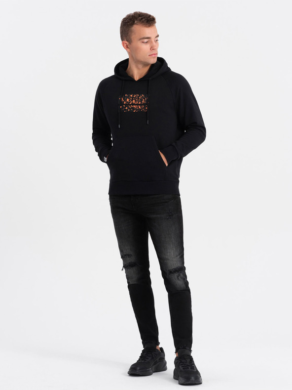 Ombre Clothing Černá pánská mikina Ombre Clothing