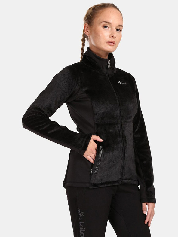 Kilpi Černá dámská flísová mikina na zip Kilpi SKATHI