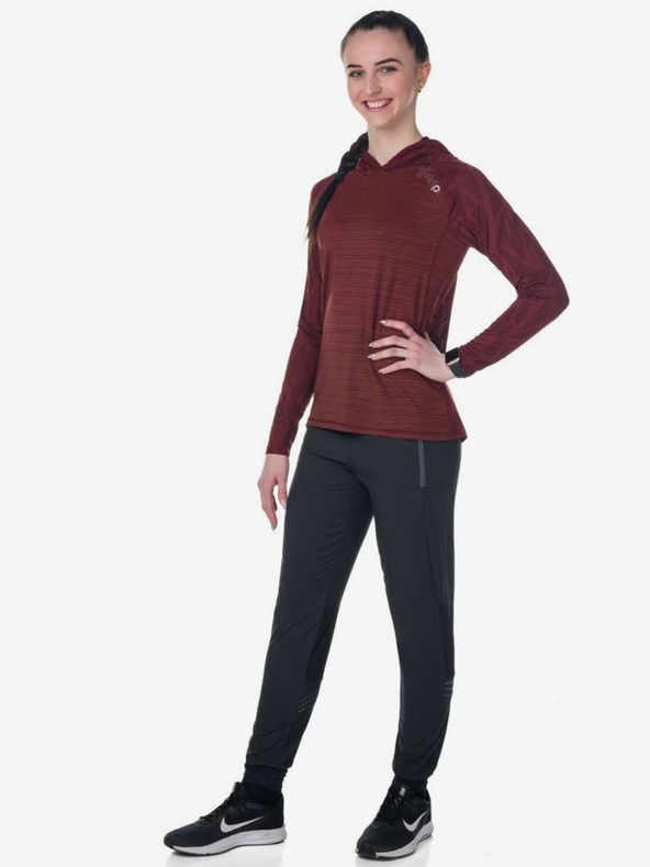 Kilpi Vínová dámská sportovní mikina s kapucí Kilpi AILEEN