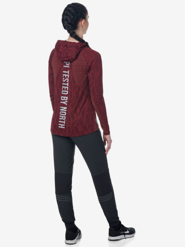 Kilpi Vínová dámská sportovní mikina s kapucí Kilpi AILEEN