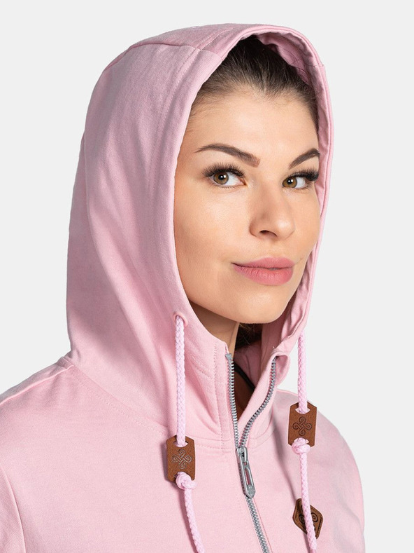 Kilpi Světle růžová dámská bavlněná mikina Kilpi TARALI-W
