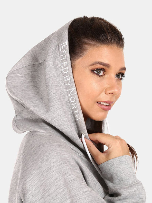 Kilpi Světle šedá dámská bavlněná mikina Kilpi FJELA-W