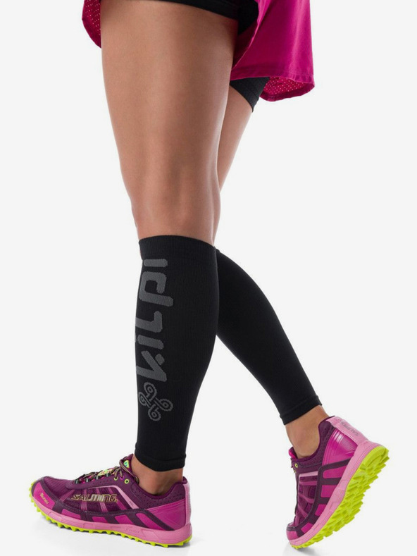 Kilpi Černé unisex kompresní návleky na lýtka Kilpi PRESS