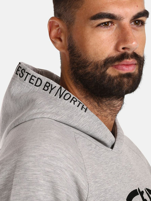 Kilpi Světle šedá pánská bavlněná mikina Kilpi FJELA-M