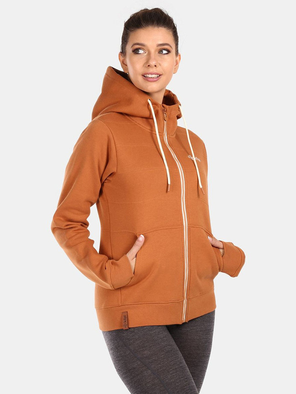 Kilpi Hnědá dámská mikina Kilpi RAJANA-W