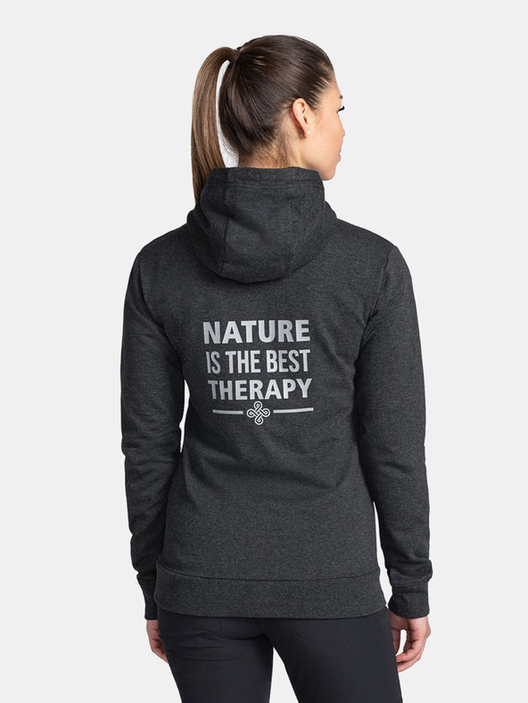 Kilpi Černá dámská mikina s potiskem na zadní straně Kilpi BERY-W