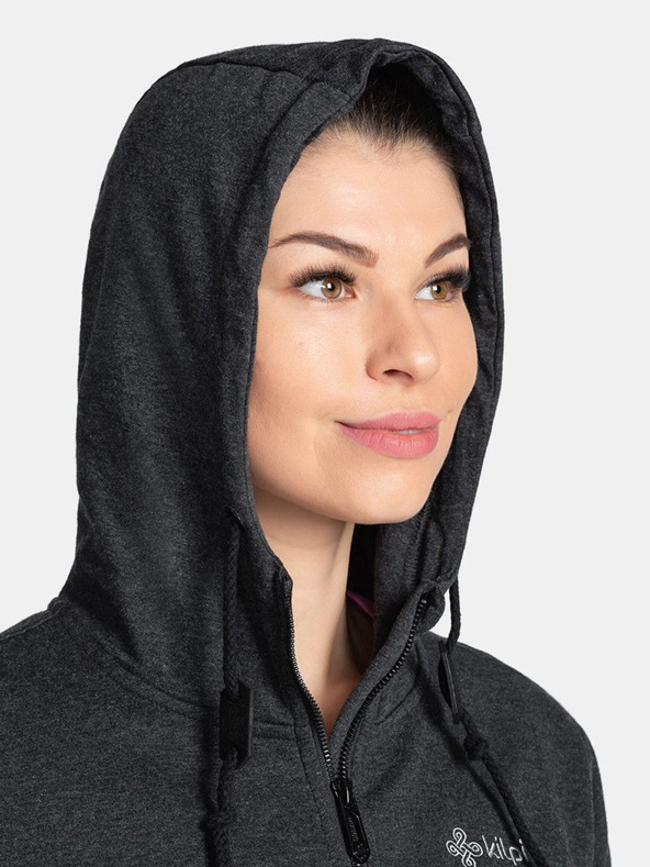 Kilpi Černá dámská mikina s potiskem na zadní straně Kilpi BERY-W