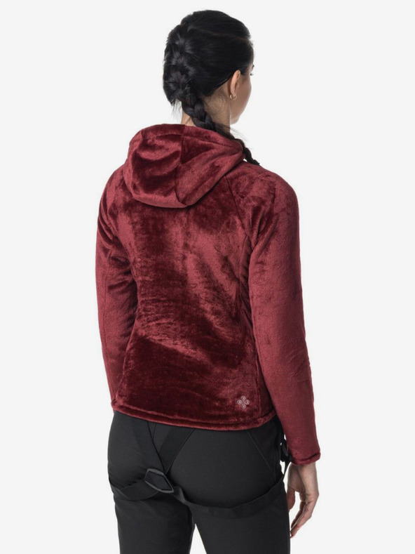 Kilpi Vínová dámská fleecová mikina s kapucí Kilpi MARIEL-W