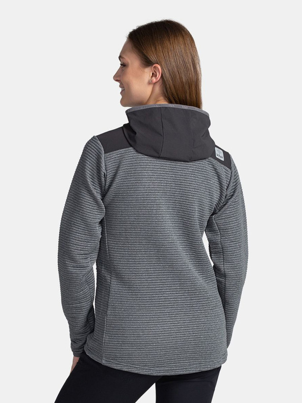 Kilpi Tmavě šedá dámská sportovní mikina s kapucí Kilpi TANALI-W
