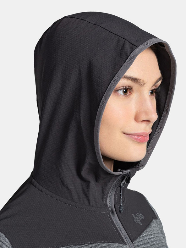 Kilpi Tmavě šedá dámská sportovní mikina s kapucí Kilpi TANALI-W