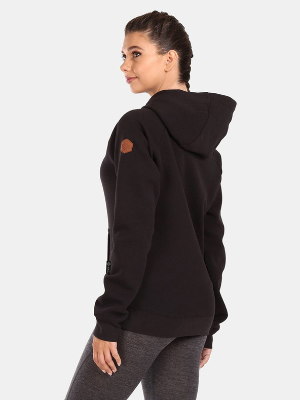 Kilpi Černá dámská bavlněná mikina Kilpi FJELA-W